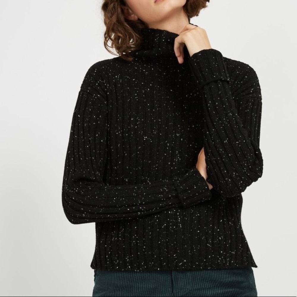 Frank & Oak Black Turtleneck Sweater